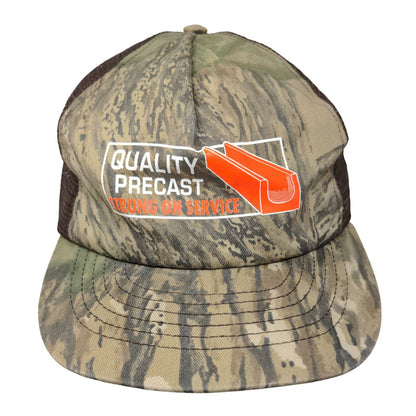 Quality Precast Strong On Service Mesh Back Trucker Hat Camo OSFA Breathable