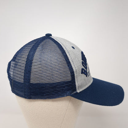 Route US 66 Snapback Trucker Hat Blue One Size Mesh Back Embroidered