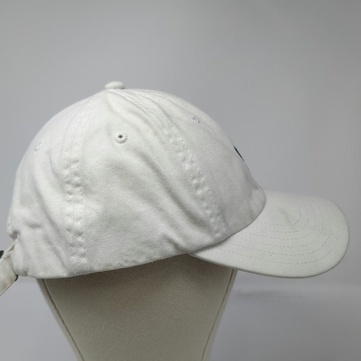 American Eagle Baseball Cap White Blue One Size Embroidered Logo Slideback Hat