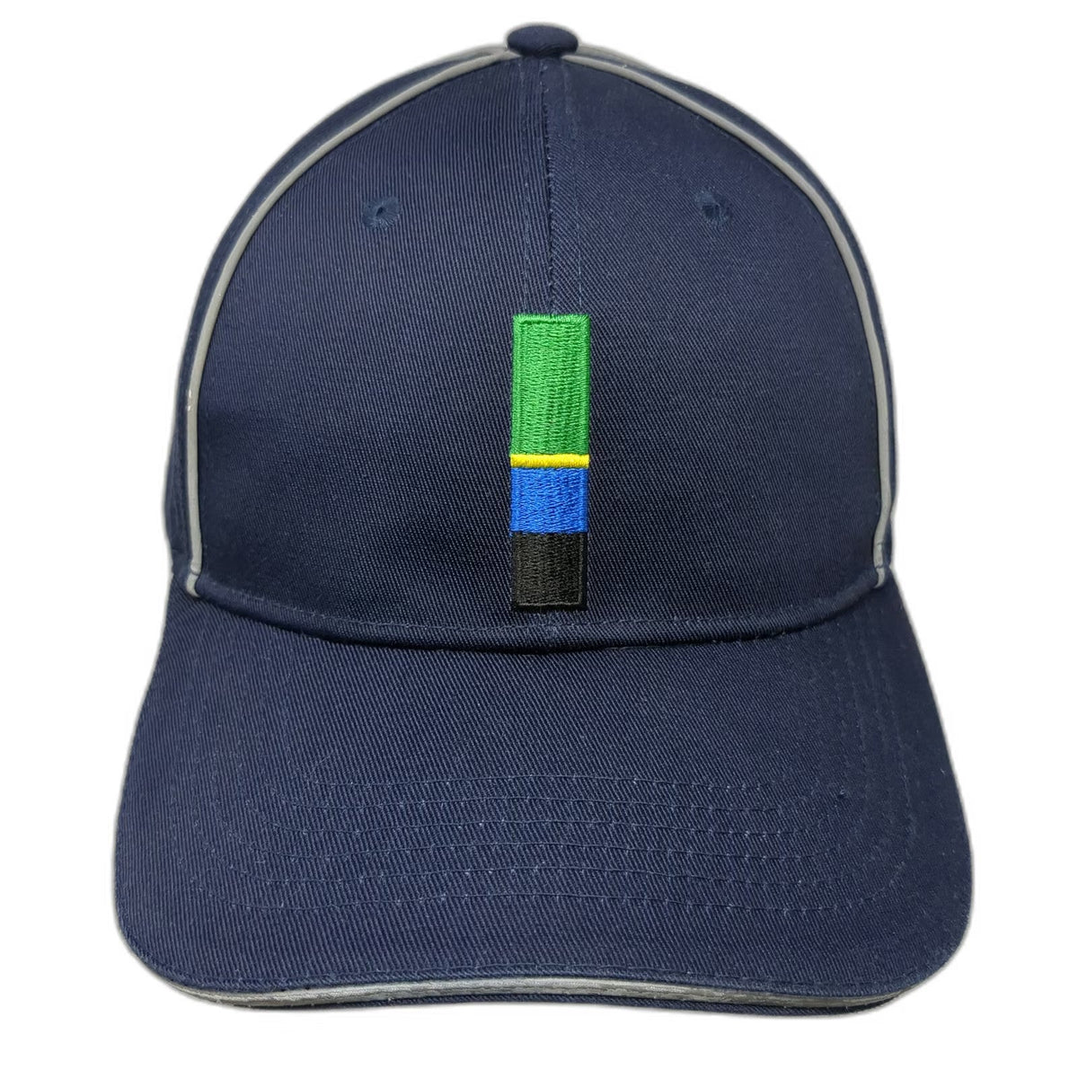 Image Solutions Baseball Cap Blue One Size Reflective Piping Tanzania Flag Logo