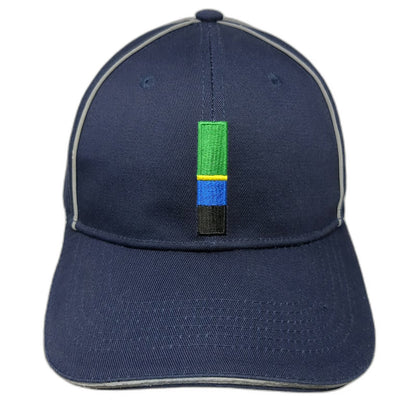 Image Solutions Baseball Cap Blue One Size Reflective Piping Tanzania Flag Logo