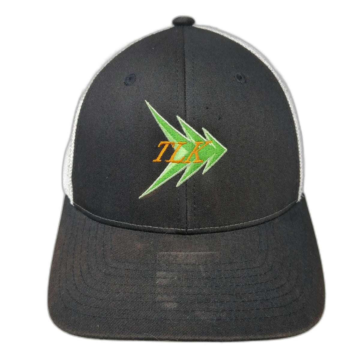 Richardson Baseball Cap Black XL Mesh Back Stretch Fit TLK Logo Embroidered Hat