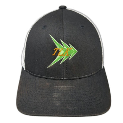 Richardson Baseball Cap Black XL Mesh Back Stretch Fit TLK Logo Embroidered Hat