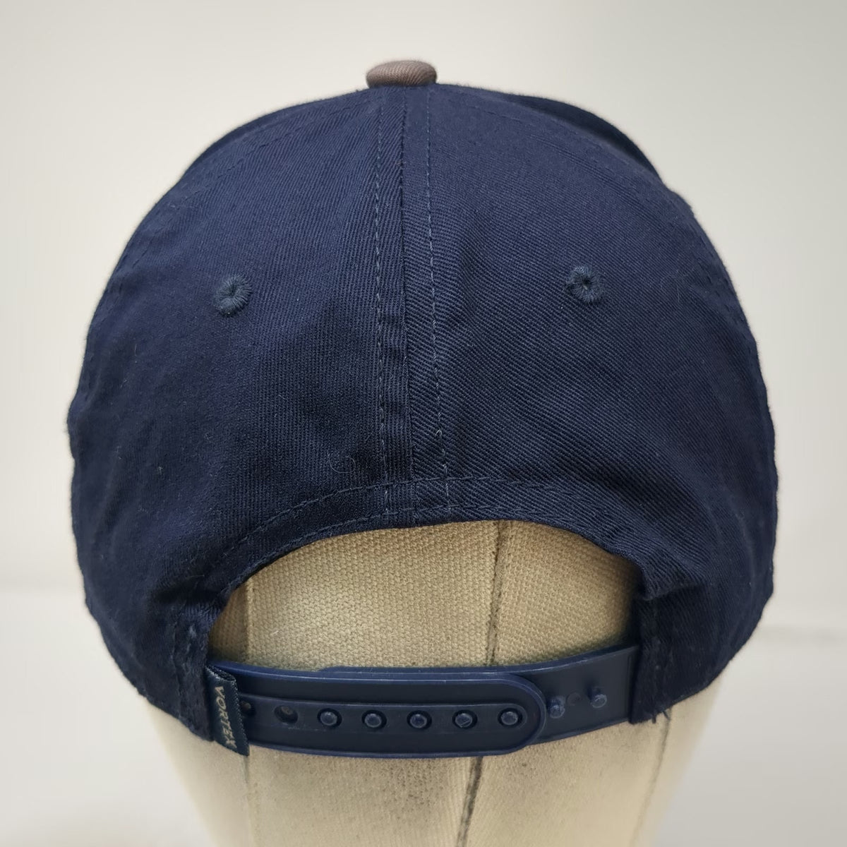 Vortex Snapback Hat Gray Blue One Size Embroidered Logo Two Tone Baseball Cap