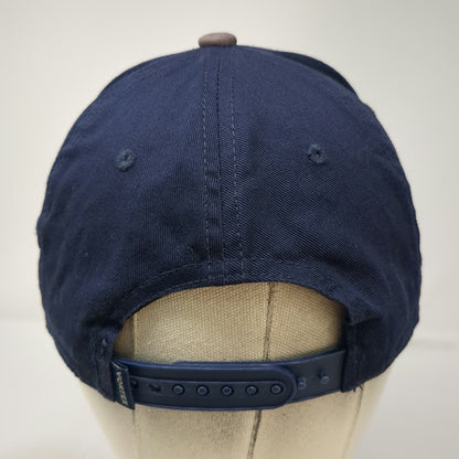 Vortex Snapback Hat Gray Blue One Size Embroidered Logo Two Tone Baseball Cap