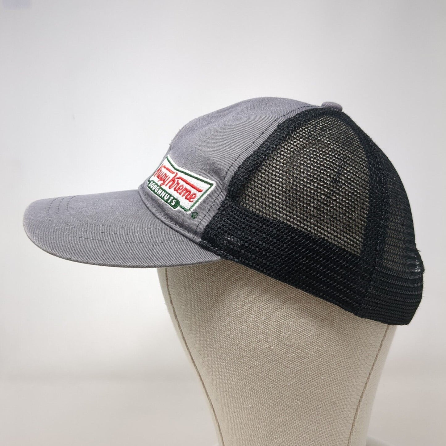 Krispy Kreme Doughnuts Snapback Trucker Hat Gray OSFA Mesh Back