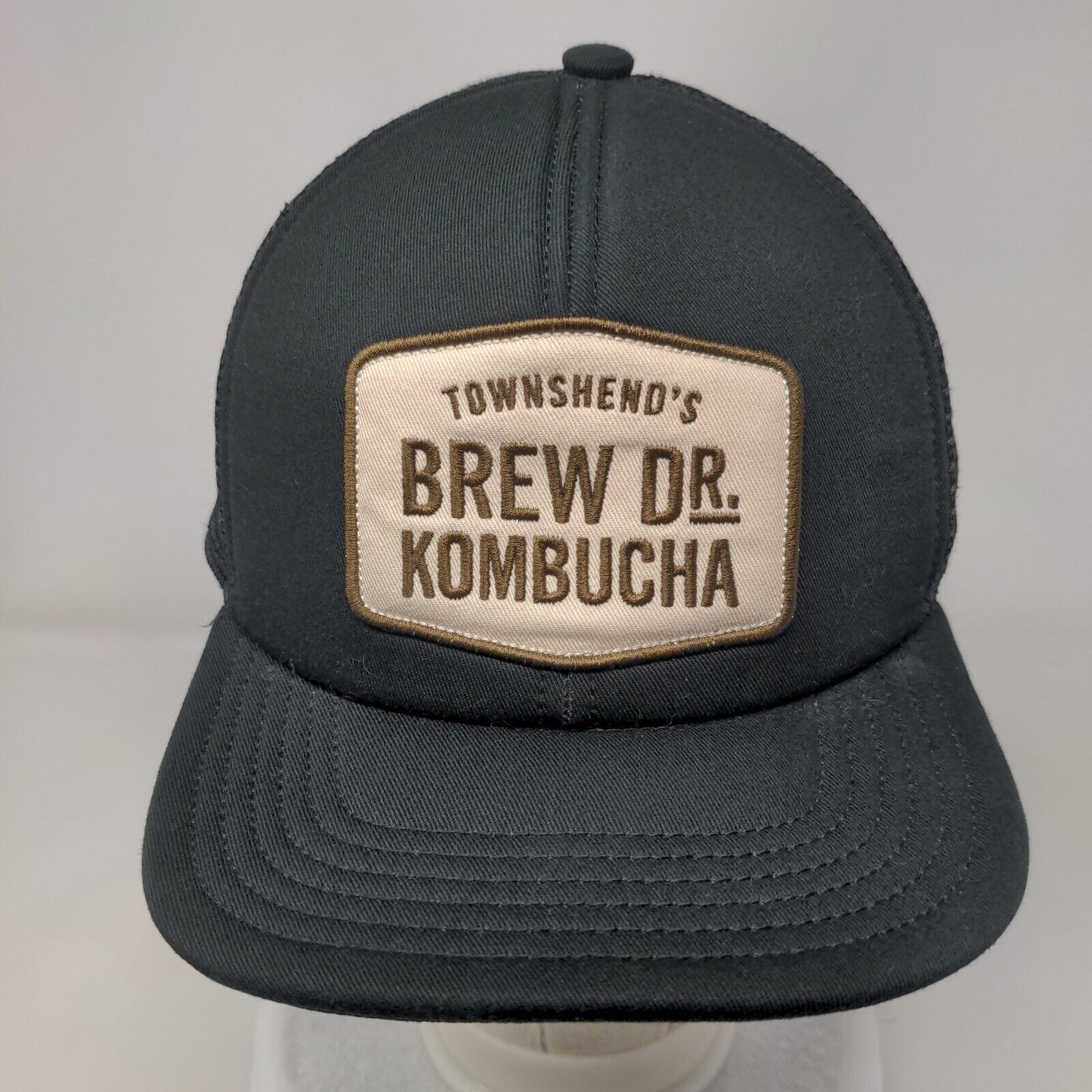 Townshend's Brew Dr. Kombucha Snapback Trucker Hat Black One Size Adjustable