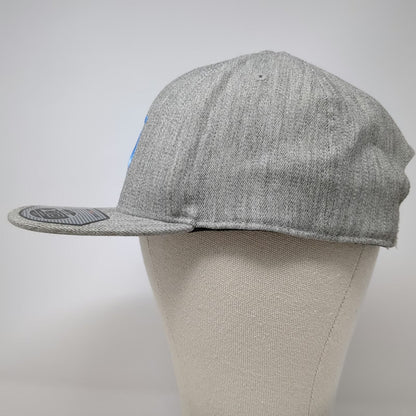 Yupoong Snapback Gray Blue One Size Hat Flexfit 110 Mountain Logo Flat Brim