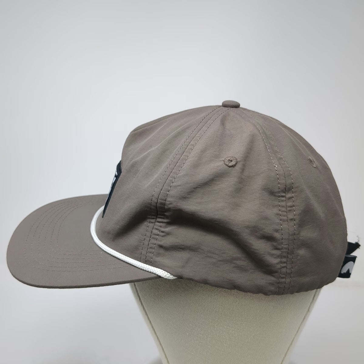 Nature Backs 5 Panel Gray Hat One Size Rope Patch Lightweight Outdoor Strapback