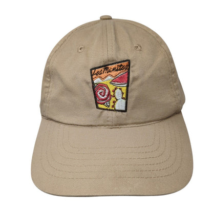 Las Manitas Austin TX Slideback Hat Tan One Size Adjustable Embroidered