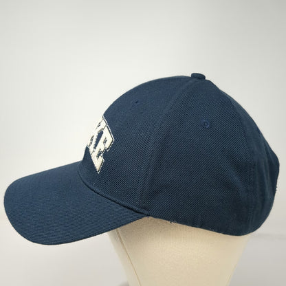 Nike Baseball Cap Blue Slideback Wool Blend Embroidered Logo Hat Swoosh Gray Tag