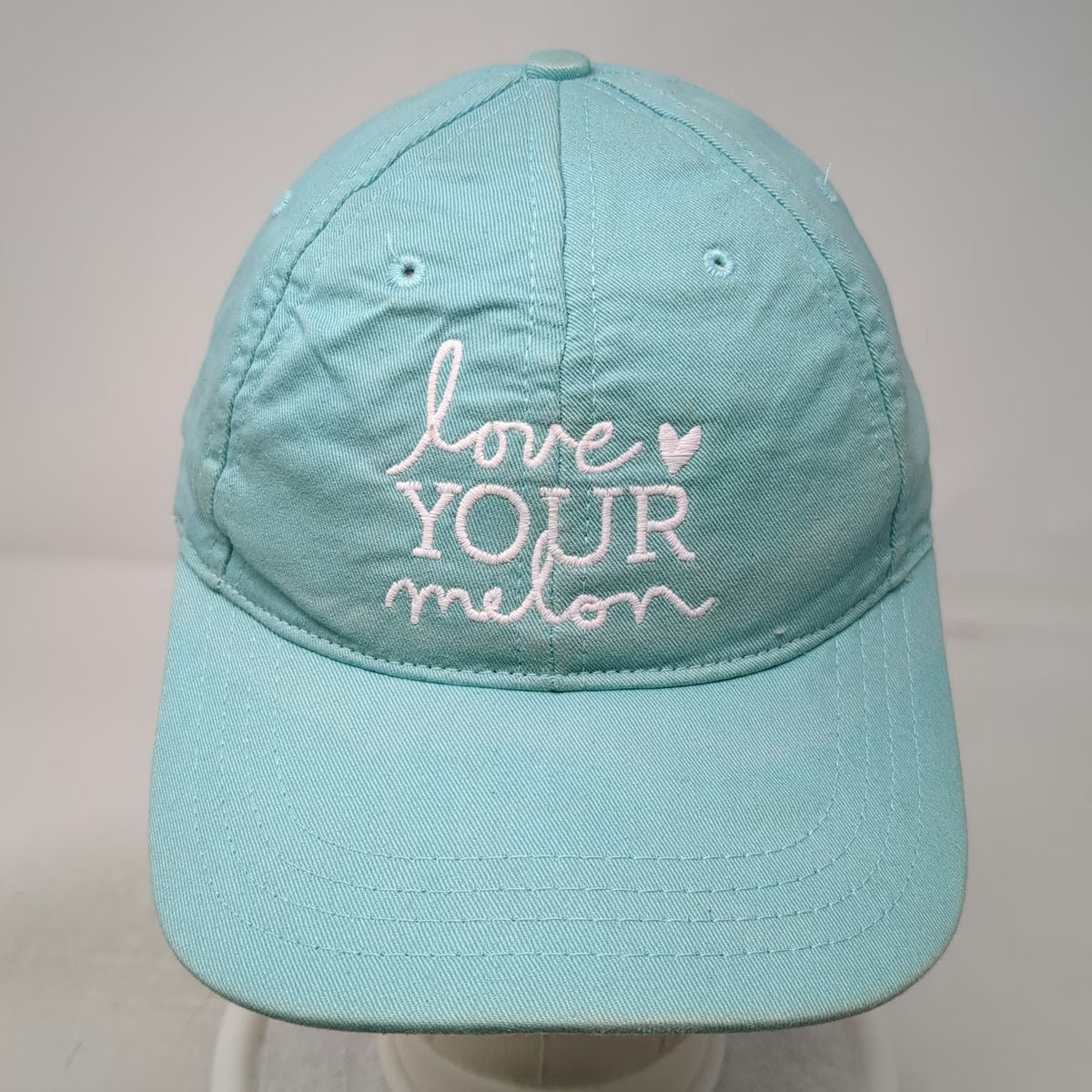 Love Your Melon Baseball Cap Blue One Size Made in USA Slideback Heart Logo Hat