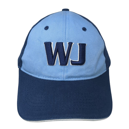 WJ Panthers Strapback Hat Blue One Size Adjustable Embroidered Colorblock