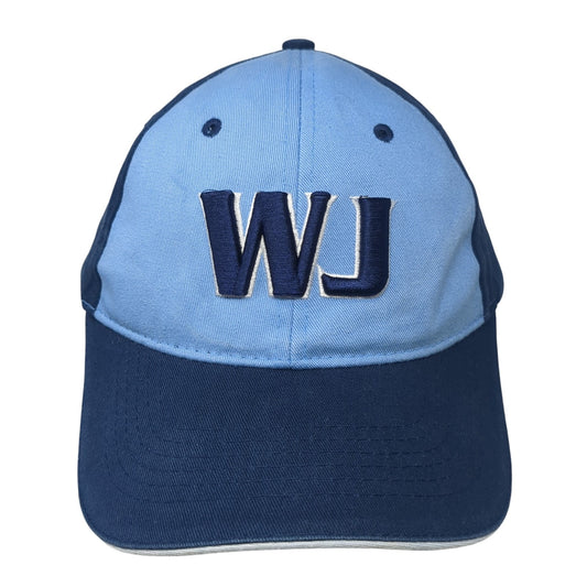 WJ Panthers Strapback Hat Blue One Size Adjustable Embroidered Colorblock