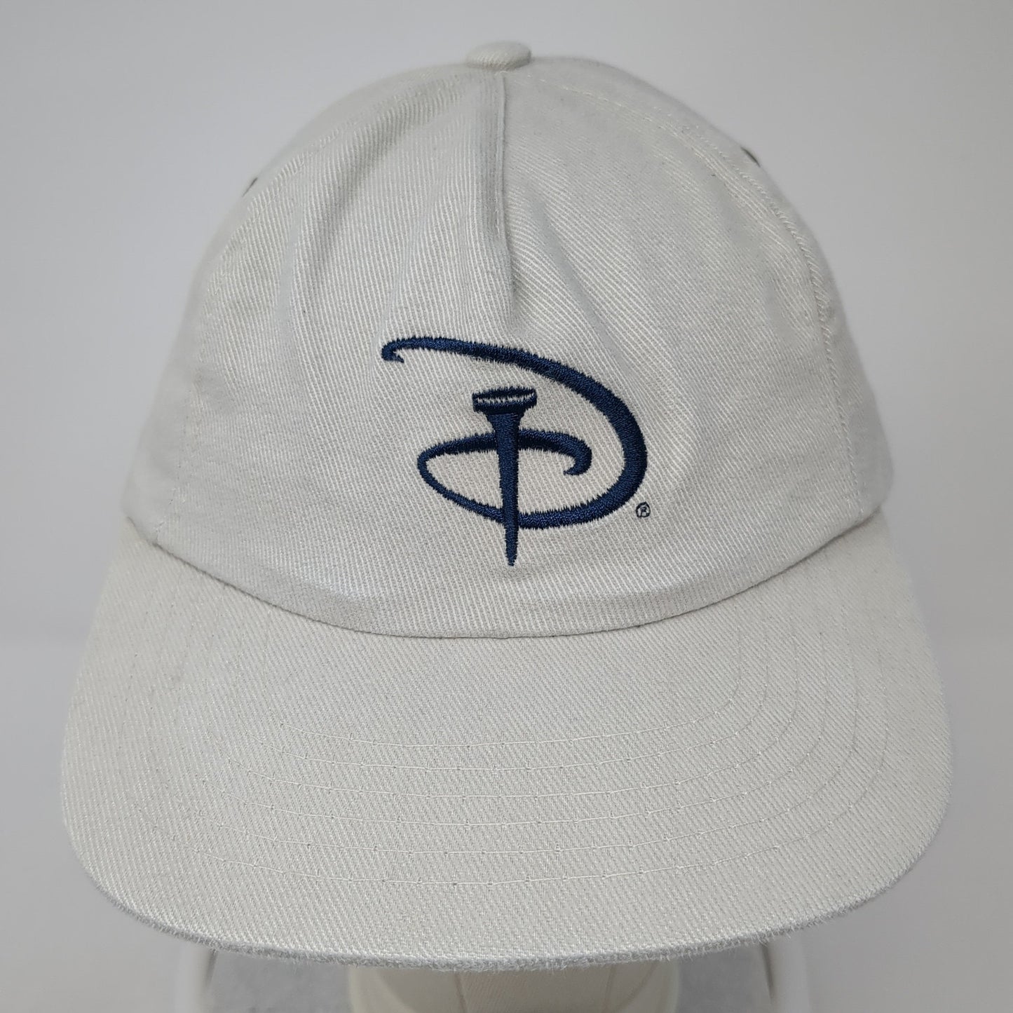 Disney Logo Slideback Hat Beige One Size Adjustable Embroidered Cobra