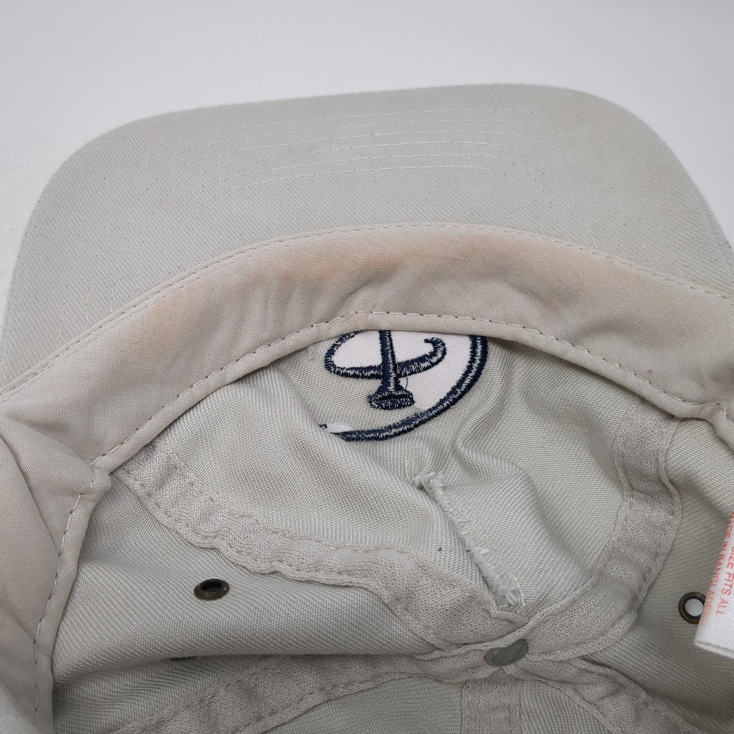 Disney Logo Slideback Hat Beige One Size Adjustable Embroidered Cobra