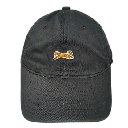 Le Tigre Baseball Cap Black One Size Tiger Logo Striped Slideback Cotton Hat