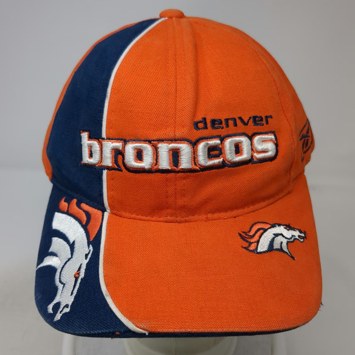Denver Broncos NFL Reebok Orange Blue White One Size Strapback Pro Line Cap Hat