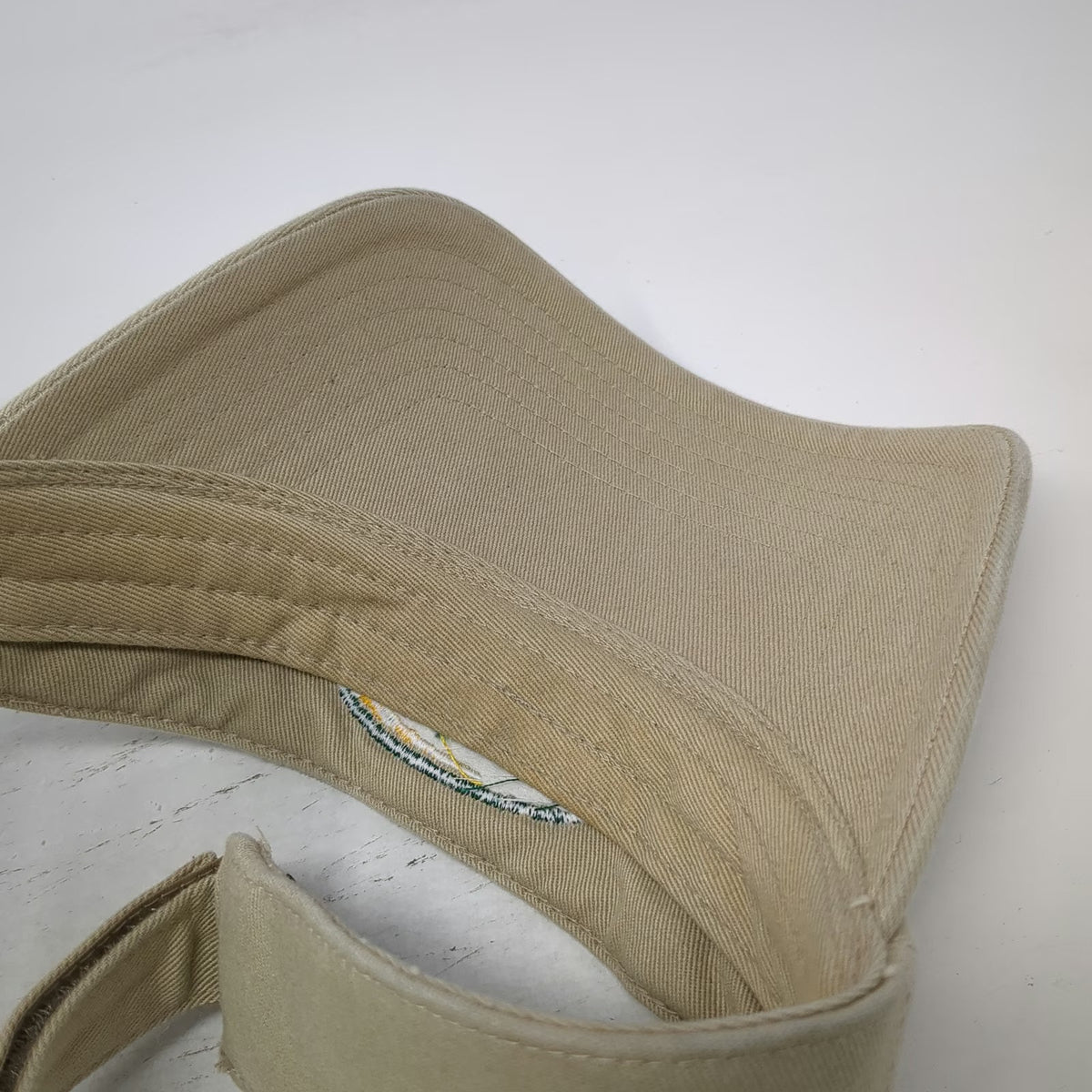 GTM Sportswear Visor Beige One Size Lions Logo Embroidered Strapback Cotton Hat