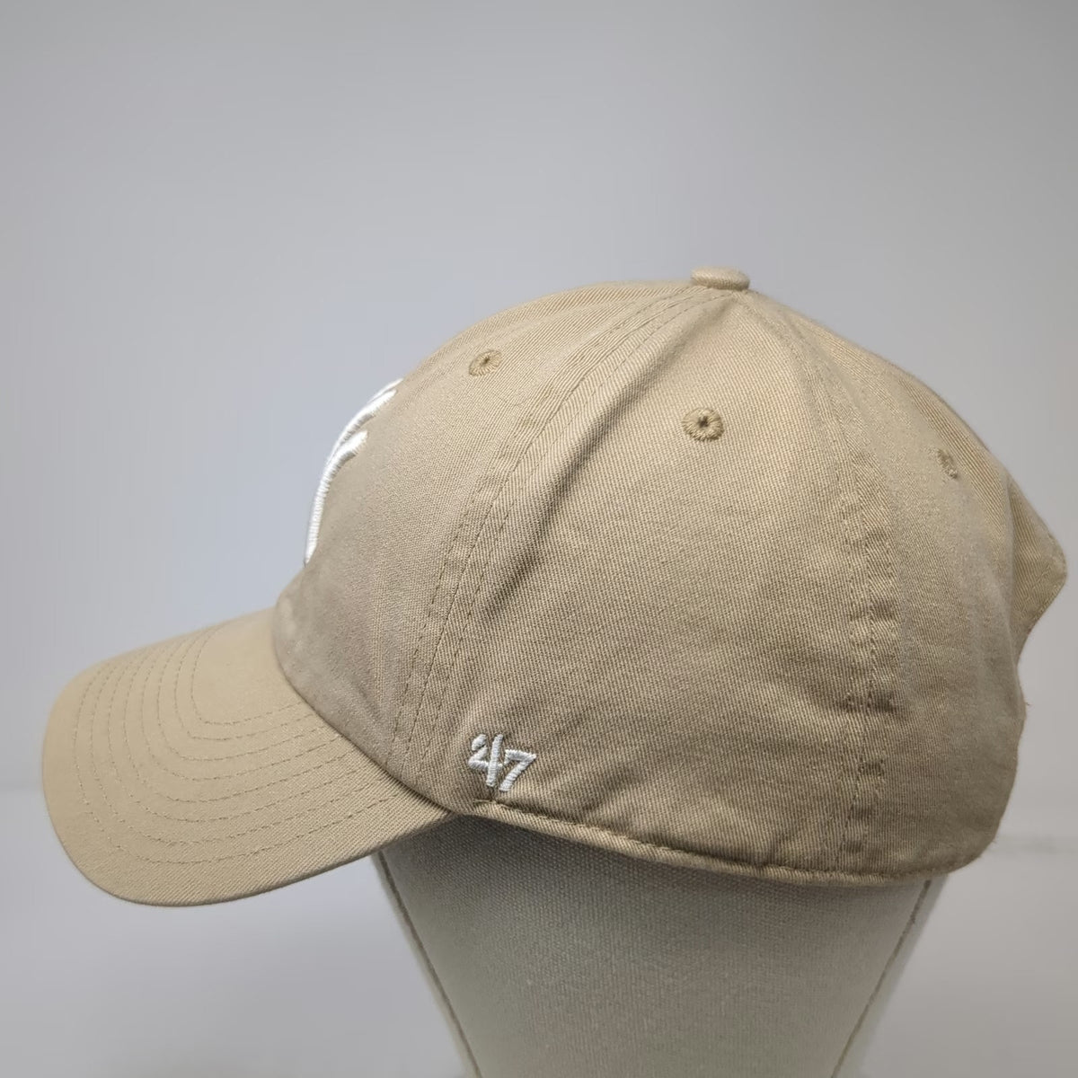 New York Yankees MLB '47 Brand Baseball Cap Beige White One Size Adjustable Hat