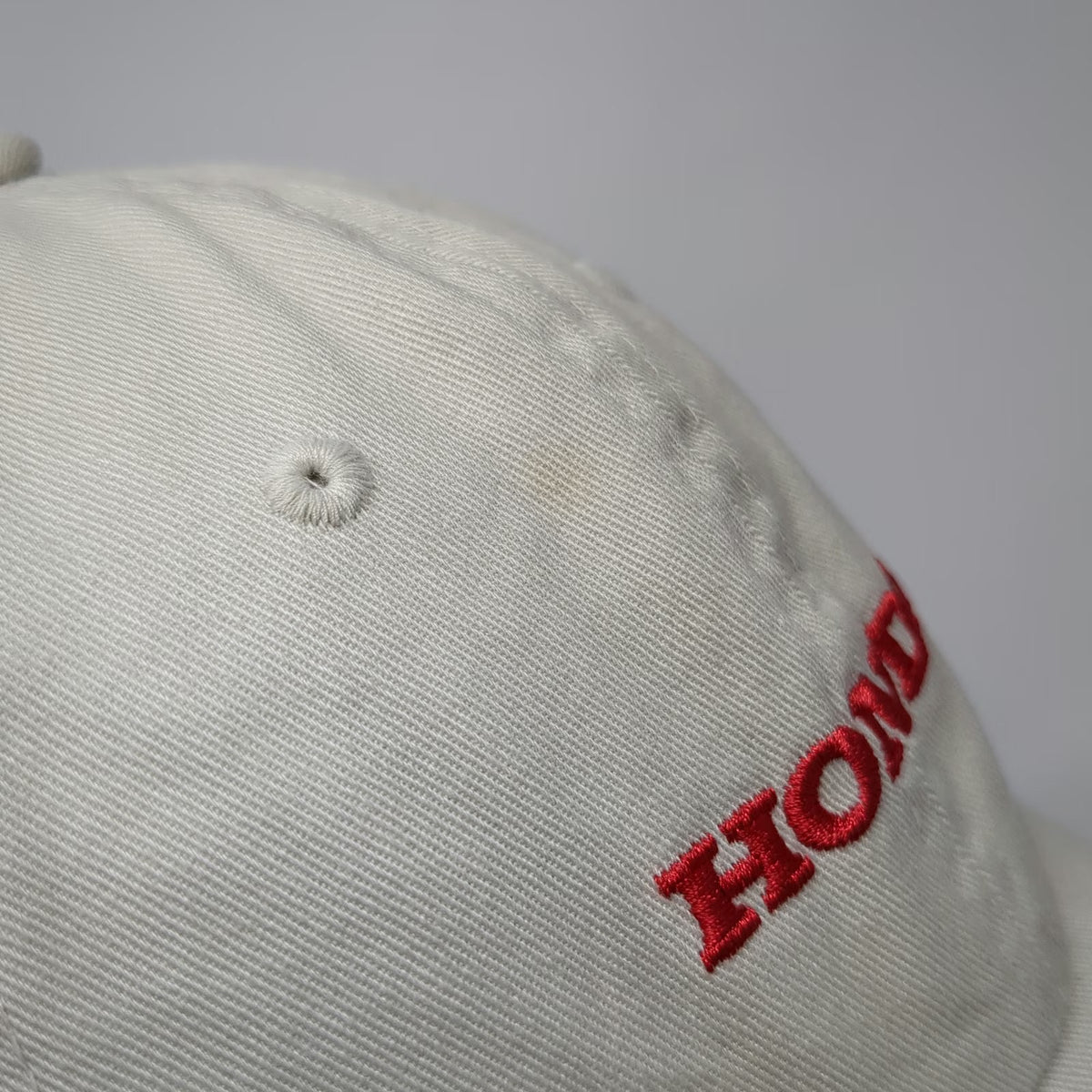 Hit Wear Baseball Cap Beige Red Blue One Size Honda Logo Embroidered Cotton Hat