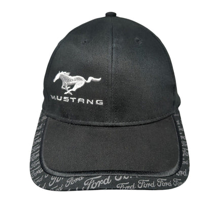 Mustang Ford Slideback Hat Black One Size Adjustable Embroidered 6 Panel