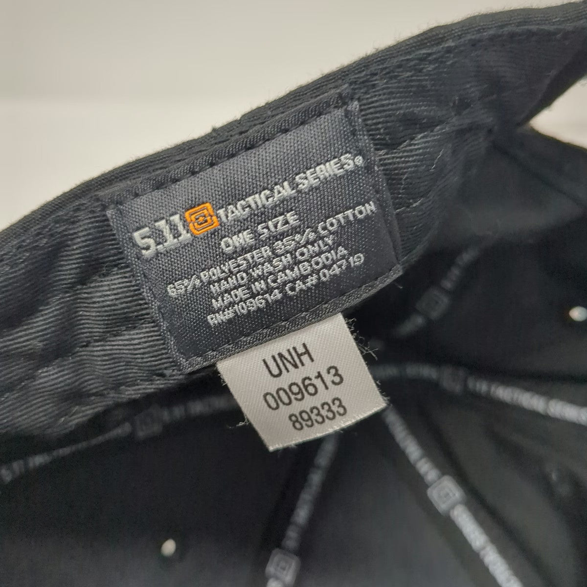 5.11 Tactical Baseball Cap Black OSFM Strapback 2012 Logo Hat Apparel