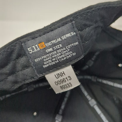 5.11 Tactical Baseball Cap Black OSFM Strapback 2012 Logo Hat Apparel