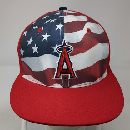 MLB Los Angeles Angels Baseball Cap Red One Size USA Flag Chronic Tacos Hat
