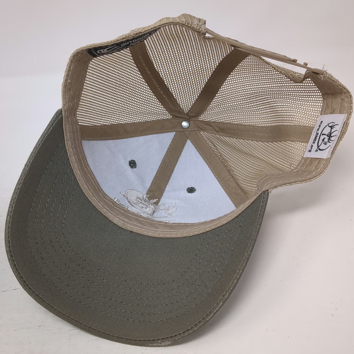 Outdoor Cap Trucker Hat Gray One Size Team Elk RMEF Mesh Snapback Hunting Logo