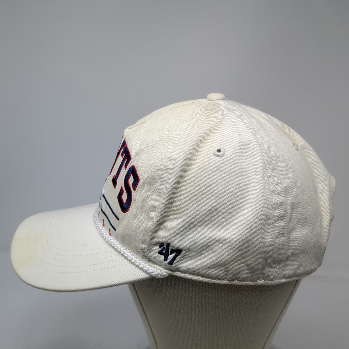 New York Giants NFL '47 5 Panel White One Size Hat Rope Football Helmet Logo