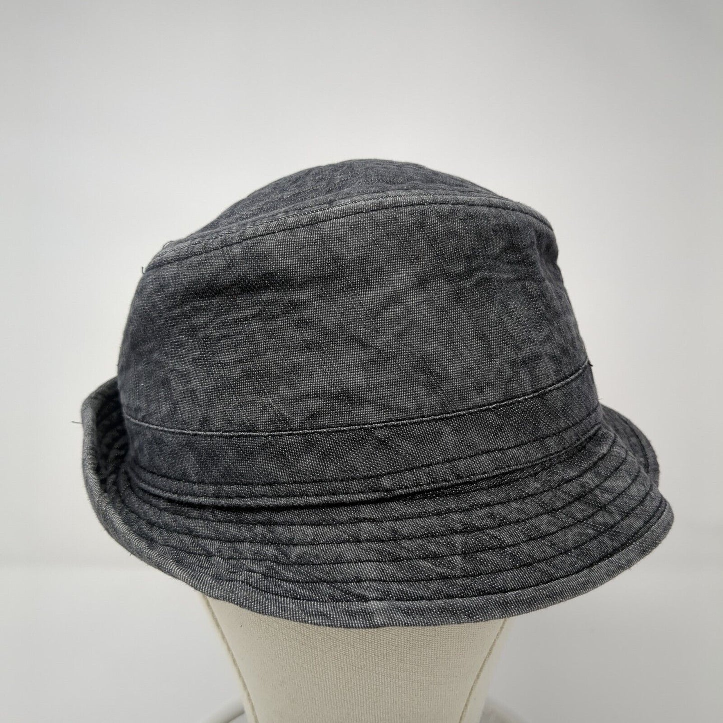 Vintage Crown Co Bucket Hat Gray S/M Solid Lined Blank Outdoor