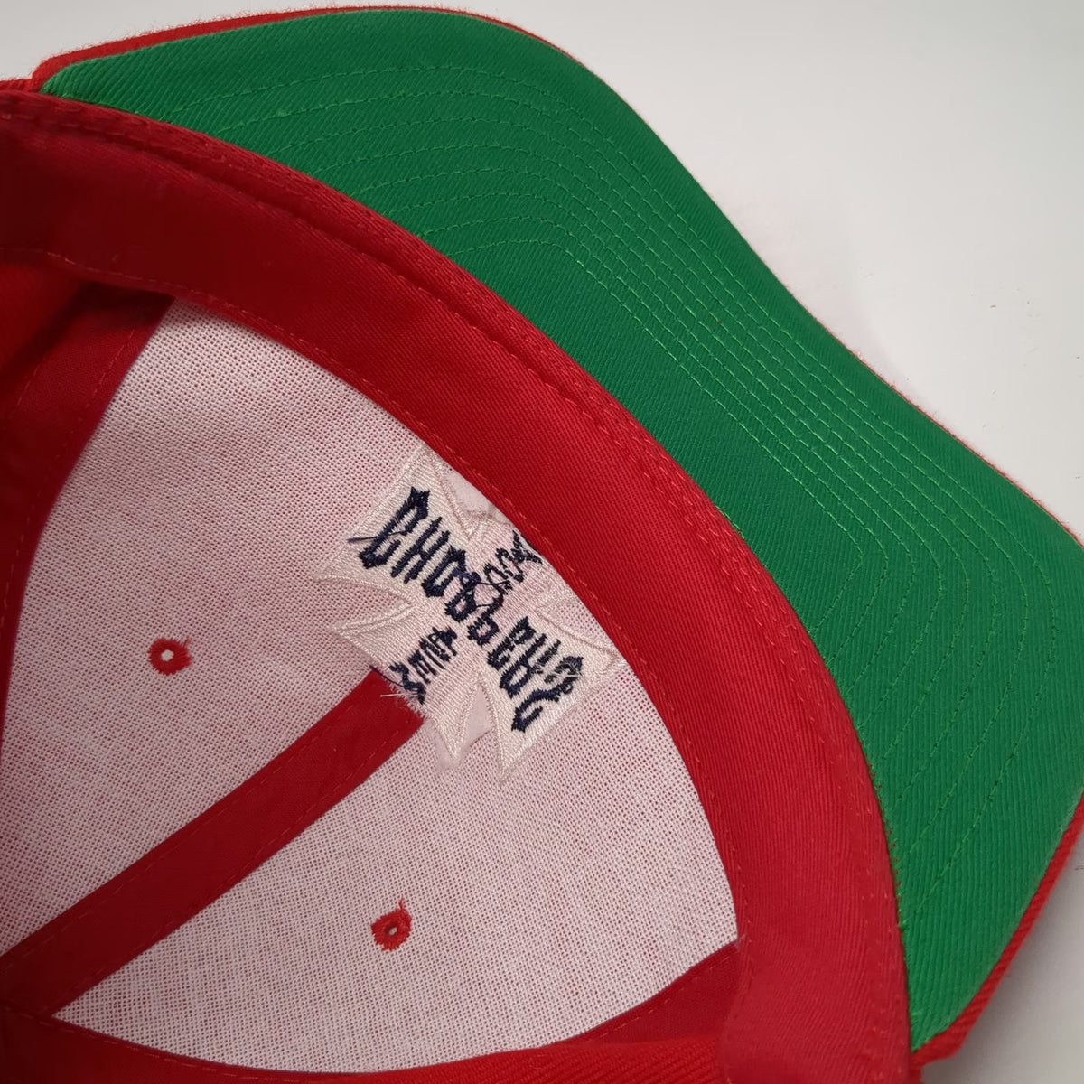 Yupoong Snapback Red Hat One Size West Coast Choppers Jesse James Iron Cross