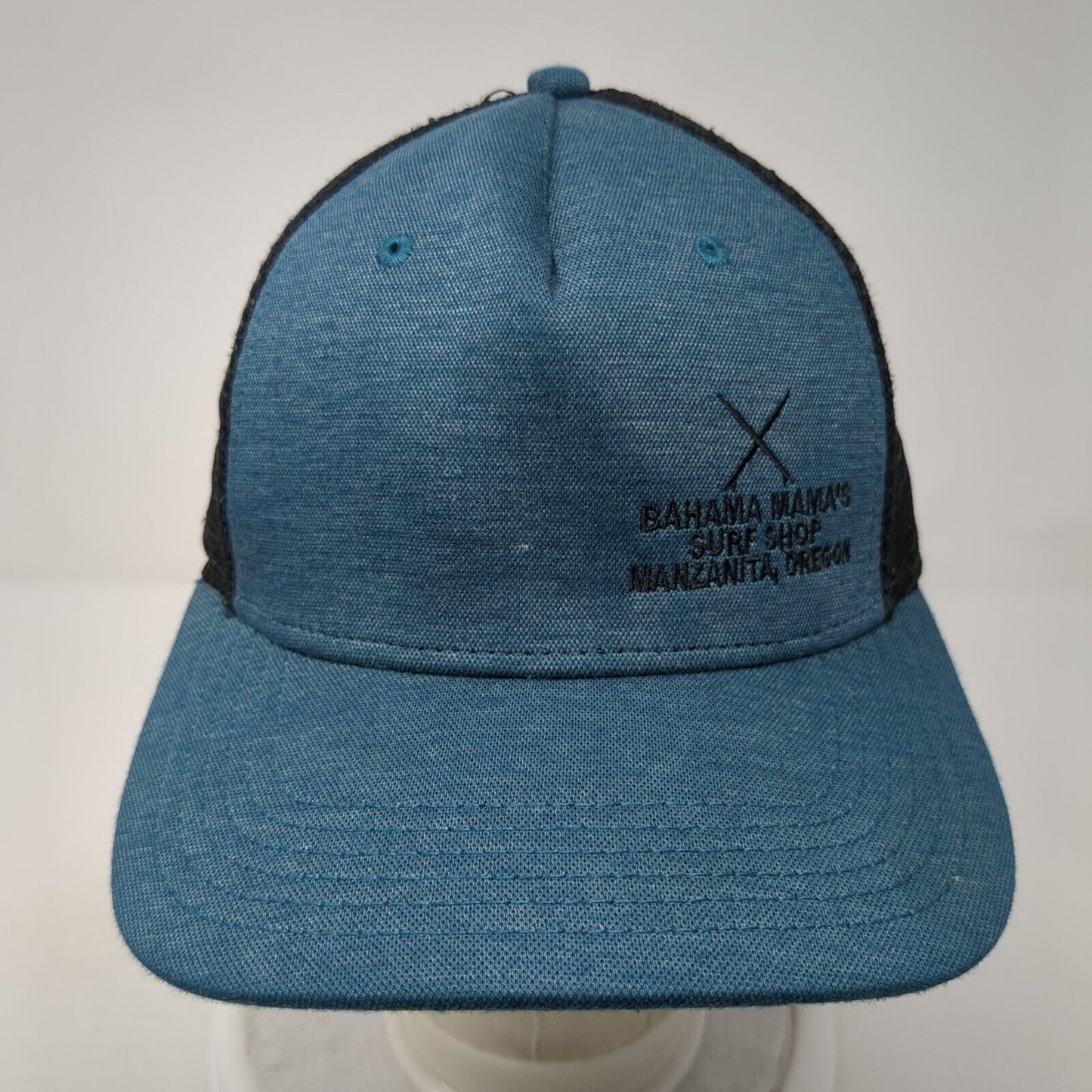 Bahama Mama's Surf Shop Snapback Trucker Hat Blue One Size Mesh Back