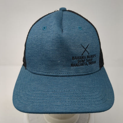 Bahama Mama's Surf Shop Snapback Trucker Hat Blue One Size Mesh Back