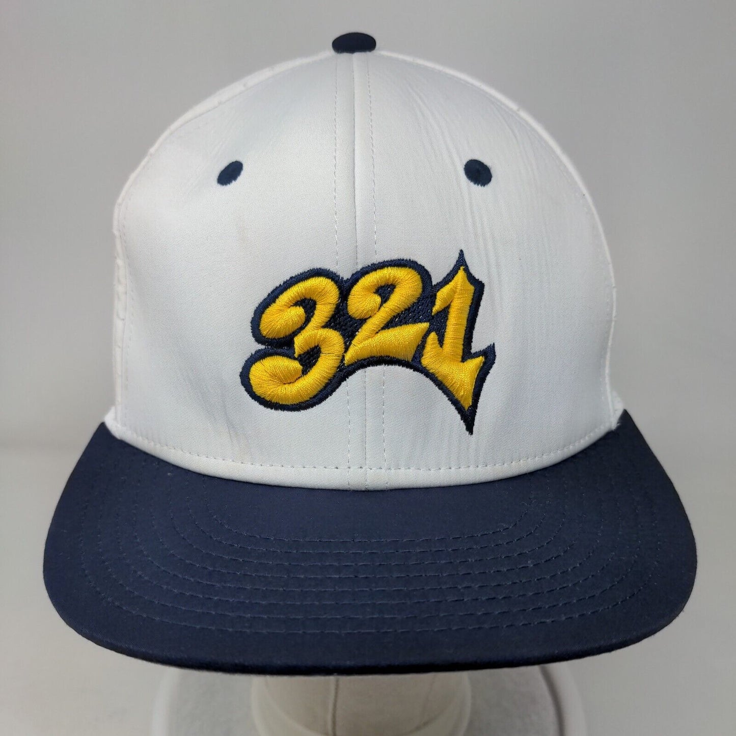 321 Fitted Hat White Small Breathable Embroidered 6 Panel The Game