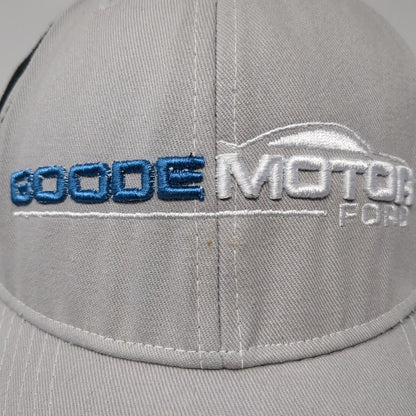 Goode Motor Ford Fitted Hat Gray One Size Embroidered Vented Holes 360 Apparel