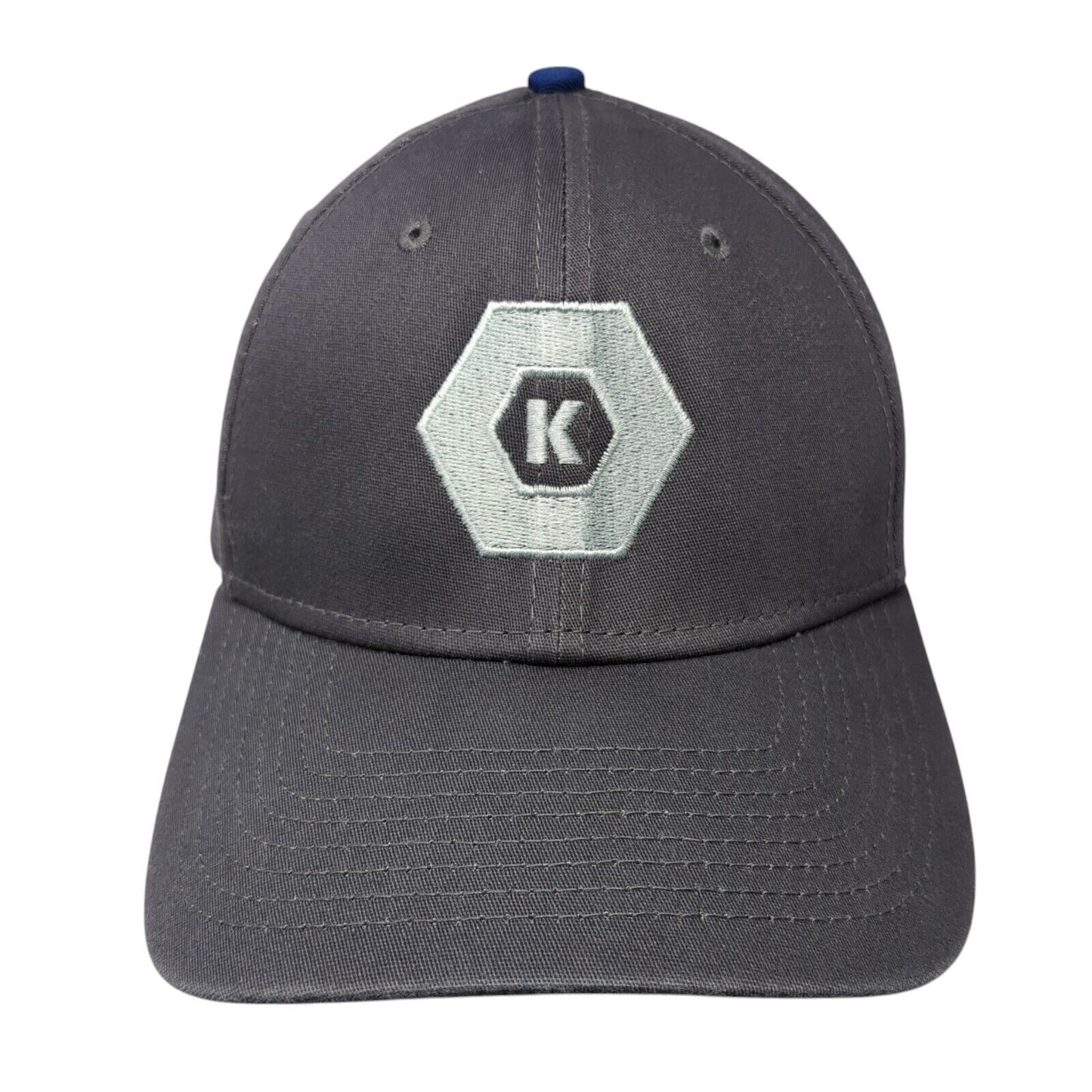 New Era 39Thirty Fitted Hat Gray Large/XL Embroidered Logo Vent Holes