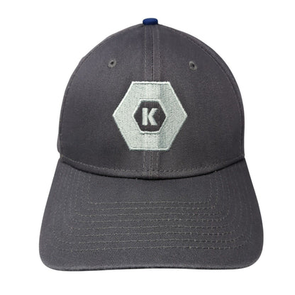 New Era 39Thirty Fitted Hat Gray Large/XL Embroidered Logo Vent Holes