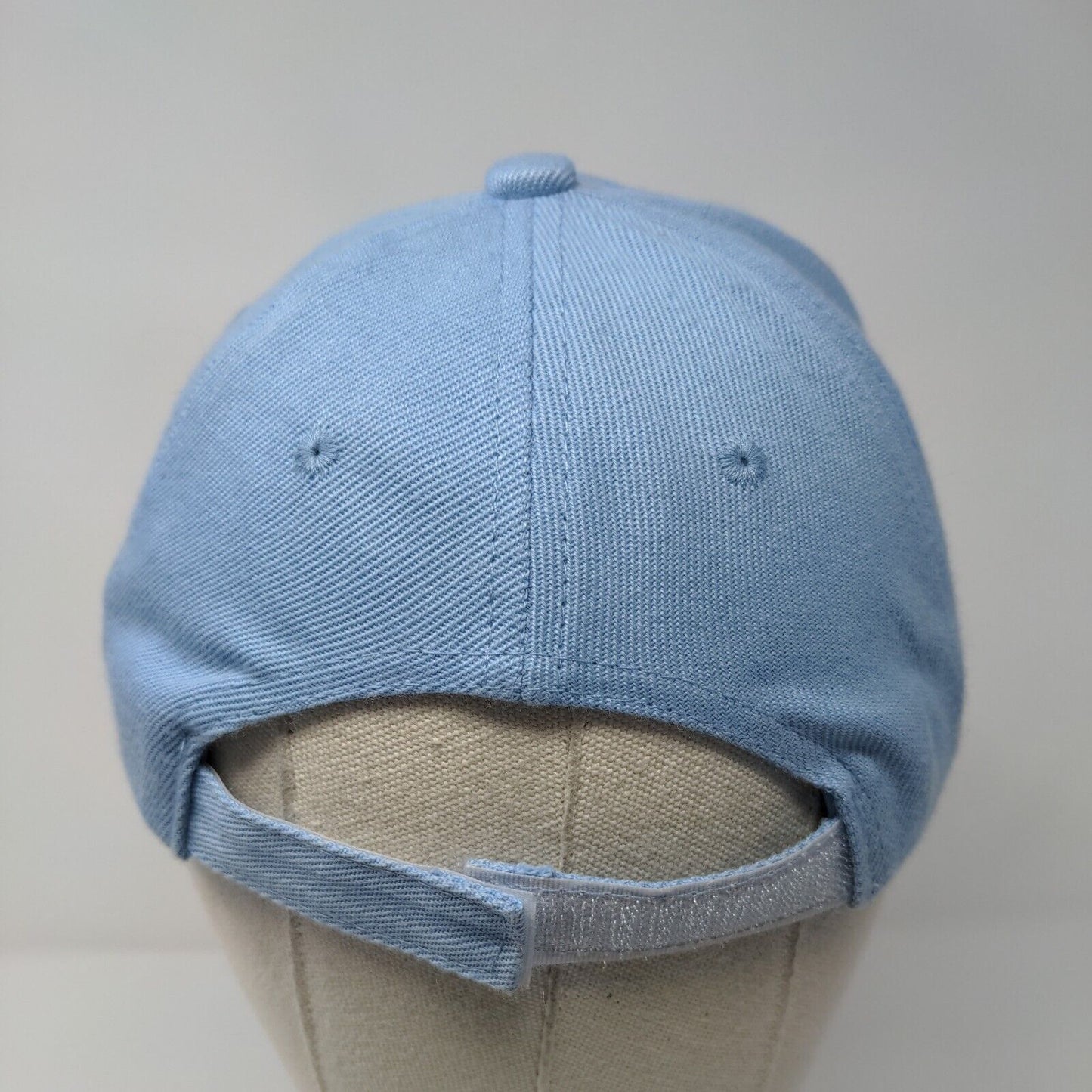 American Flag Strapback Hat Blue OSFA Adjustable Embroidered Patriotic Polyester