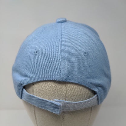 American Flag Strapback Hat Blue OSFA Adjustable Embroidered Patriotic Polyester