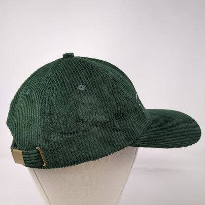Green Corduroy Go Birds Embroidery Baseball Cap One Size Slideback Strap Hat