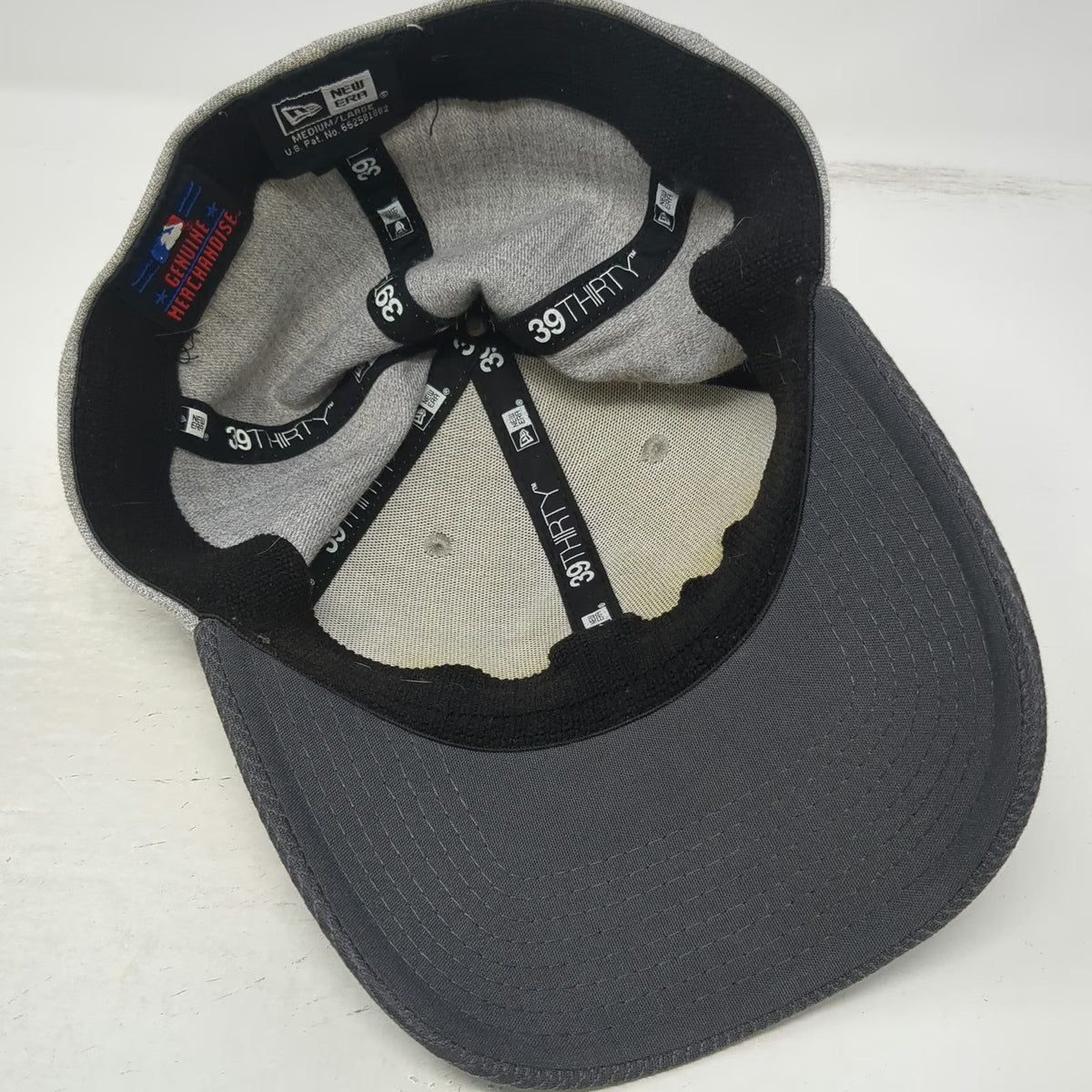 San Francisco Giants MLB New Era Baseball Cap Gray Black L 39THIRTY Stretch Fit