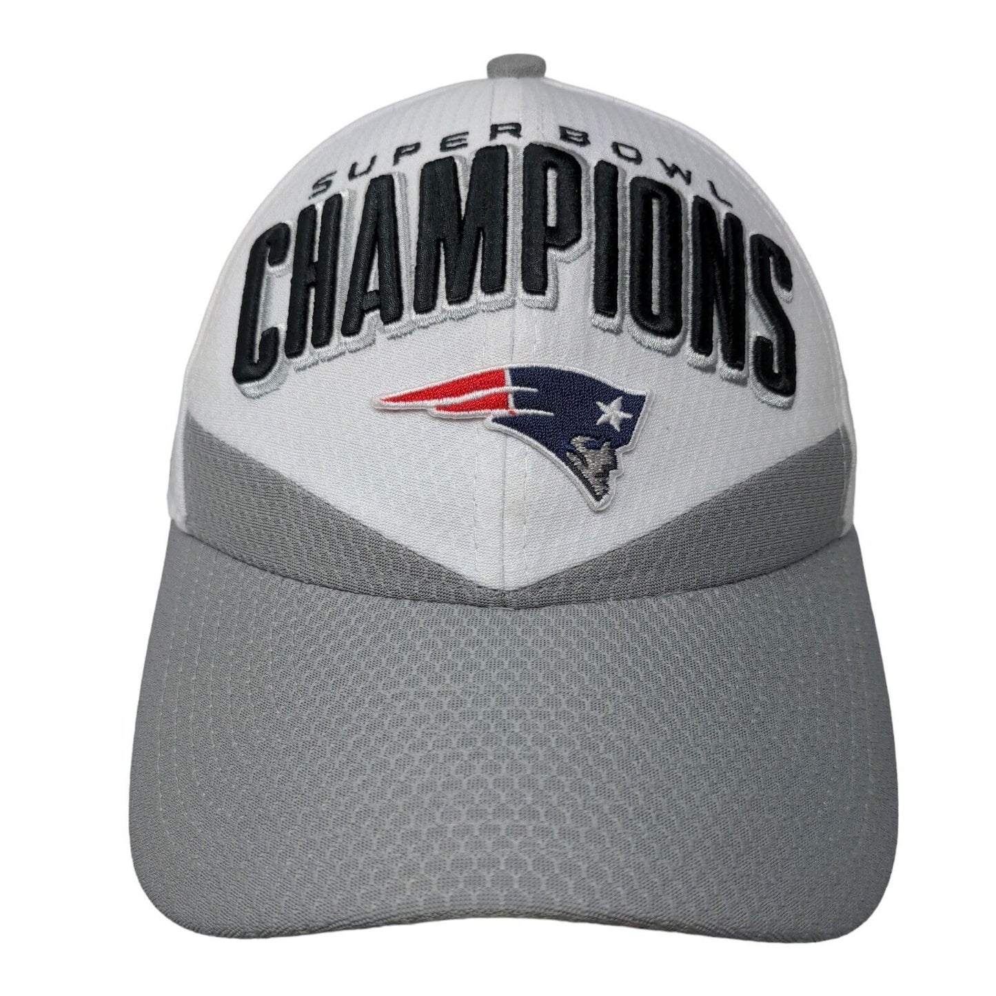 New Era Men's Snapback Hat White Gray 9Forty SuperBowl LIII Patriots Embroidered