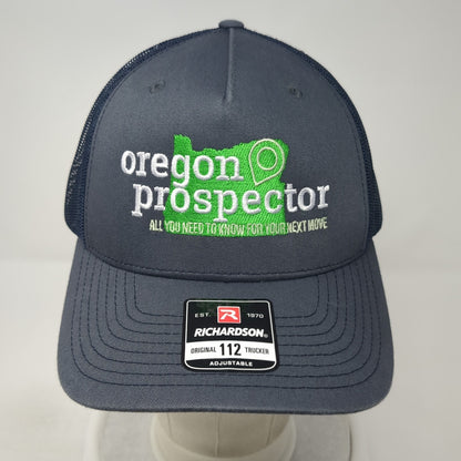 Oregon Prospector Snapback Trucker Hat Gray One Size Mesh Back Richardson