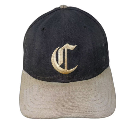 New Era Size 7 Fitted Hat Blue Gray Cap Old English Letter C USA Vintage