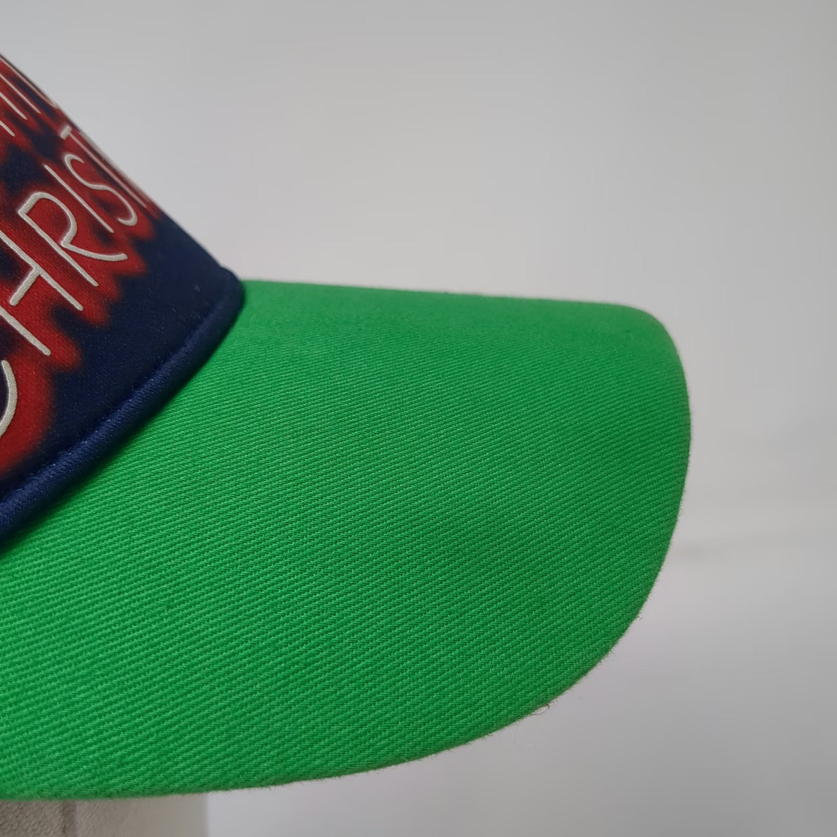 Walmart Blue Trucker Hat One Size Christmas Pom Pom Light Up Neon Mesh Snapback