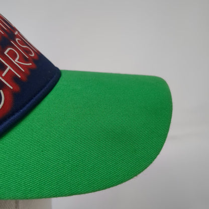 Walmart Blue Trucker Hat One Size Christmas Pom Pom Light Up Neon Mesh Snapback