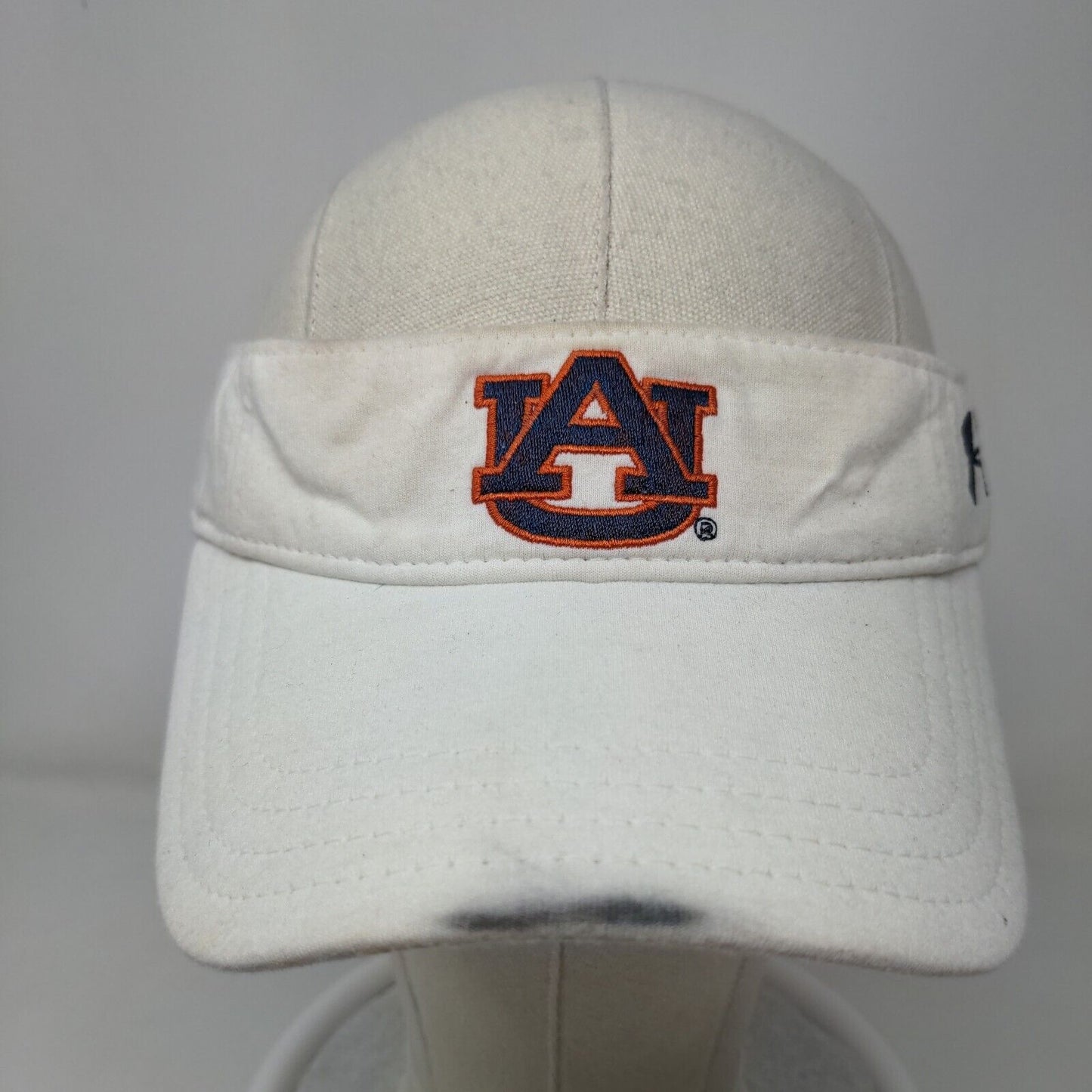 Under Armour Men's Strapback Sun Visor Cap Hat White Size L Auburn University