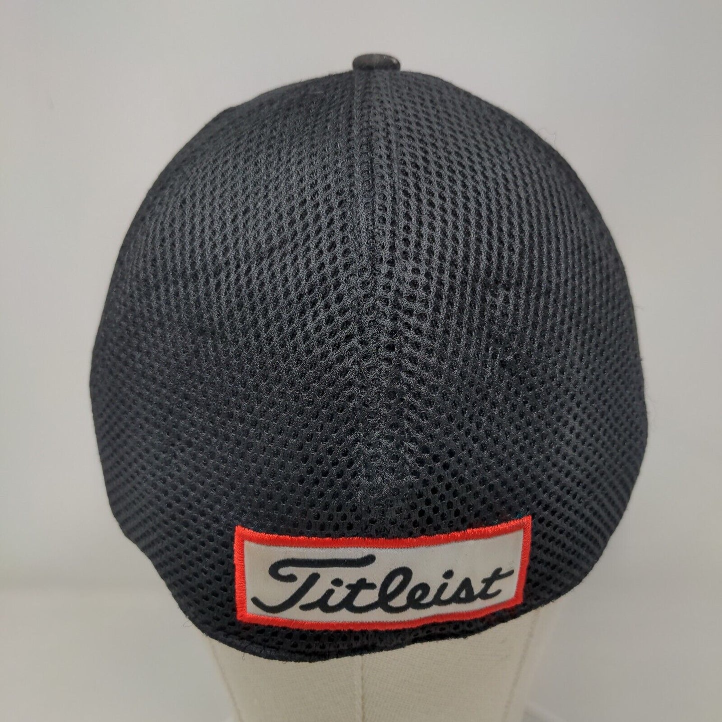 Titleist Fitted Mesh Back Hat Black Medium-Large Embroidered New Era
